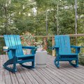 Flash Furniture Blue Adirondack Rocking Chairs with Cupholder, 2PK 2-LE-HMP-1045-31-BL-GG